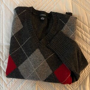 J. Crew Lambswool Argyle Sweater